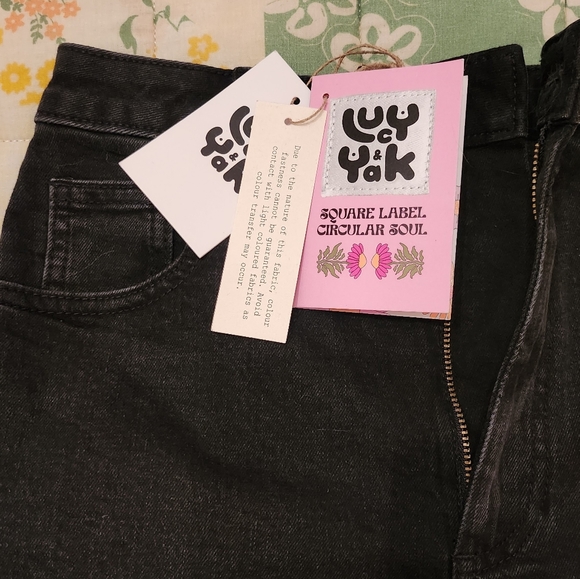 NWT LUCY & YAK Soho Close Fitting Jeans ORGANIC DENIM - Washed Black, skinny, 2 - Picture 2 of 6